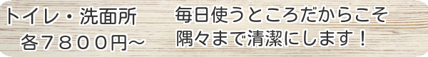 トイレ・洗面所のクリーニング